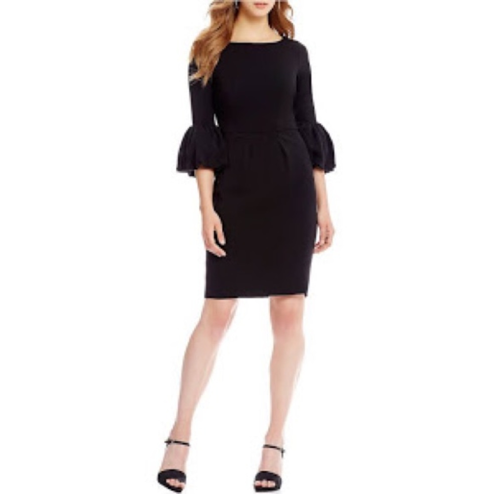 Puffer Sleeves Evening Cocktail Dress